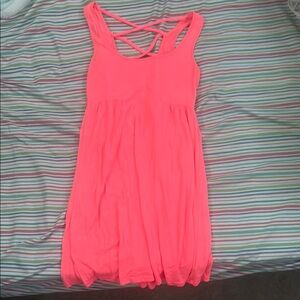 American Eagle Outfitters Pink Pleated Sundress